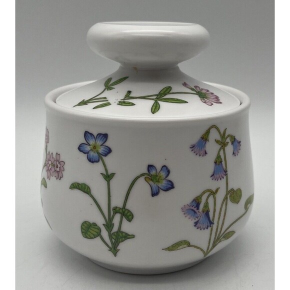 Noritake Progression Clear Day Creamer Covered Sugar Bowl Japan 9071 Floral EUC - Picture 2 of 12